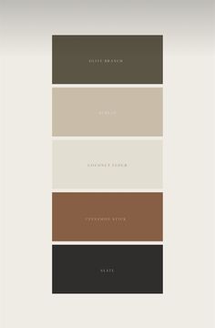 the color scheme for an interior design project with neutrals, browns and beiges