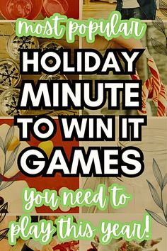 Looking for Christmas Eve games that everyone can enjoy, from kids to adults? These Minute to Win It Christmas games are perfect for family holiday fun and Christmas party activities. Save this pin to keep these fun Christmas party games in mind for your next adult Christmas party! Minute To Win It Christmas, Eve Game, Christmas Games For Family, Minute To Win It Games