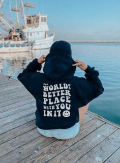 . Head In The Clouds Quote, Vsco Hoodie, Positive Hoodie, Preppy Sweatshirts, Hoodie Quotes, Sweatshirt Aesthetic, Feel Empowered, Faith Clothing, Hoodie Aesthetic