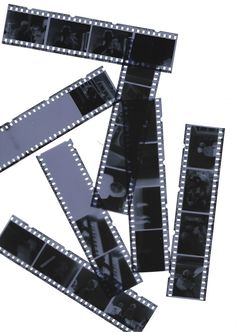 several film strips are stacked on top of each other