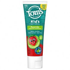 Toms Toothpaste, Gum Flavors, Bubble Gum Flavor, Kids Toothpaste, Natural Kids, American Dental Association, Natural Toothpaste, Strawberry Flavor