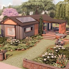 Speed Build & Download on YouTube | Gallery ID: ninahschmidt Small House Kits, Trailer House, Dessert House, Sims 4 House Plans, Sims 4 House Building, Eco Lifestyle, Sims 4 House Design, Casas The Sims 4