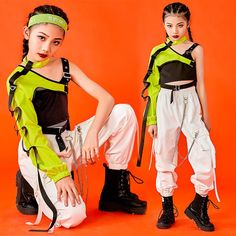 Kids Street Style, Kids Ootd, Aesthetic Women, Rave Outfits, Swag Outfits, Hip Hop Fashion, Dance Outfits, Green Fashion