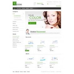 an image of a website page with the word color in green and white on it