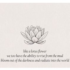 ✨Even being surrounded by mud, the lotus flower still blossoms. Your soul is the LOTUS FLOWER. We are surrounded by chaotic mud in this world. And for YOU to grow would be against all odds, yet, we forget we ARE THE LOTUS. Allow the pain, and allow the obstacles to further your development. Don't you see that YOU ARE meant for GREATNESS? Count your blessings instead of focusing on your troubles.✨ #youarethelotus #energy #chakras #awaken #balance #breathe #mud #growth Out Of The Darkness, Lotus Tattoo, The Darkness, Lotus Flower Tattoo, Lotus Flower, Woman Quotes, The Words, New Tattoos, Namaste