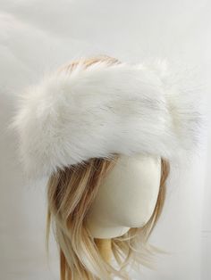 White Fluffy Hat, White Fur Hat, Fuzzy Hat, Fluffy Hat, Fuzzy Top, Chain Clothes, Faux Fur Headband, Russian Hat, Fur Hats