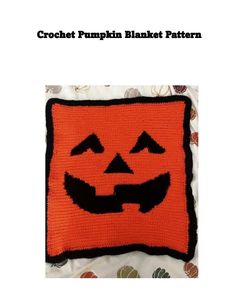 a crochet pumpkin blanket pattern on a bed with the words,'crochet pumpkin blanket pattern '