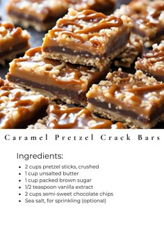 Pretzel Sticks Recipe Dessert, Work Treats, Easy Candy Recipes, Work Recipes, Caramel Pretzels, Dessert Pie, Poker Party, Individual Cakes