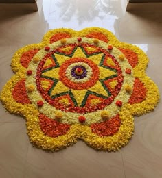 rangoli design Small Pookalam Design Onam Easy, Easy Rangoli Designs With Flowers, Onam Pookalam Design Drawing Ideas, Small Pookalam, Rangoli Designs Flower Diwali, Athapookalam Designs Simple, Pookolam Design Onam, Pookalam Design Onam Easy, Rangoli Using Flowers