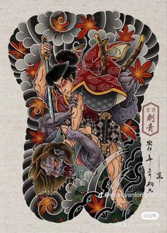 Yakuza Style Tattoo, Bushido Tattoo, Japanese Warrior Tattoo, Japanese Demon Tattoo, Japanese Back Tattoo, Japanese Tiger Tattoo, Traditional Japanese Tattoo Designs, Japanese Tattoos For Men