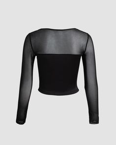 Details: Black long-sleeve top with mesh sleevesTop Length: NormalSleeve Length: Long SleevesMaterials:95% Polyester + 5% Spandex Long Sleeve Stretch Mesh Top For Fall, Stretch Long Sleeve Mesh Top For Fall, Stretch Mesh Top Long Sleeve For Fall, Stretch Mesh Top With Long Sleeves For Fall, Fall Mesh Top With Sheer Sleeves And Crew Neck, Fall Tops With Sheer Sleeves And Stretch Fit, Fall Stretch Tops With Sheer Sleeves, Fall Tops With Sheer Sleeves And Stretch, Black Sheer High-stretch Mesh Top