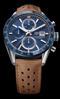 Omega Speedmaster Moonwatch, Stylish Watches, Seiko Watches, Brown Leather Strap, Beautiful Watches