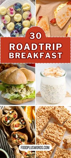 the ultimate guide to road trip breakfasts and desserts for busy nights, lunches or dinner