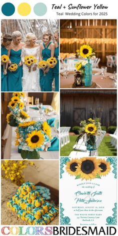 sunflower wedding colors for the bride and groom