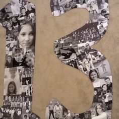 the letter s is made up of photos and then has been cut into smaller letters