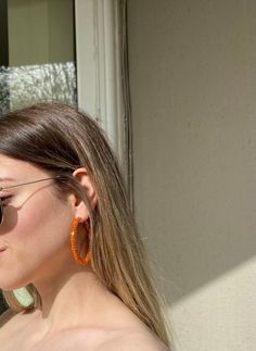 Summer Hoop Earrings - Gold Hoop with Orange Beads Gold plated hoops. You can use your orange hoop earrings in summer evenings, on the beaches, in parties, in celebrations... .All of my handmade products are ready to be shipped. .Shipped 1-2 business day. .EXPRESS SHİPPİNG .IMPORTANT: Please note that these are guidelines only - no delivery time is absolutely guaranteed - on occasions items sent by airmail can take longer than the guideline times due to customs delays that are beyond my control. Earrings Gold Hoop, Hoop Earrings Gold, Summer Evening, Jewelry Earrings Hoops, Gold Hoop, Gold Hoop Earrings, Handmade Products, Earrings Gold, Signature Style