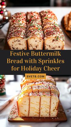 festive buttermilk bread with sprinkles for holiday cheer