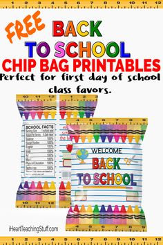 back to school bag printables for first day of school with freebiets