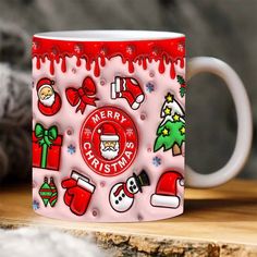 Christmas 3D Mug, 3D Merry Christmas Inflated Mug, 3D Christmas Mug, 3D, Santa Mug, Gift For Christmas Xmas Coffee, 3d Mug, Santa Mug, Snowman Mugs, Christmas 3d, Mug Press, Santa Mugs, 3d Christmas, Christmas Vibes