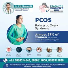 🌸 Understanding PCOS: Polycystic Ovary Syndrome 🌸  PCOS affects nearly 27% of women during their childbearing years. It's important to recognize the symptoms and seek medical advice for effective management. Here are some common signs to look out for:  Cysts in the ovaries High levels of male hormones Weight gain Irregular periods Difficulty in getting pregnant Excessive facial & body hair If you or someone you know is experiencing these symptoms, we're here to help. At Prasanthi Women's Clinic, we specialize in personalized care for women's health issues, including PCOS. Effective Management, Hotel Ads, Pathology Lab, Instagram Design Creative, Irregular Periods, Ayurvedic Healing, Hormonal Balance, Simple Lifestyle