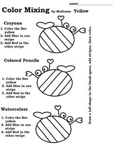 color mixing worksheet for kids to learn how to use colors in the classroom