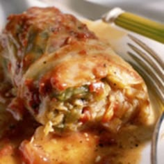 a white plate topped with lasagna covered in cheese and sauce next to a fork