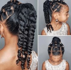 Lil Girl Hairstyles Braids, Tan Skin Blonde Hair, Natural Hairstyles For Kids, Braided Ponytail Hairstyles, Girls Hairstyles Braids, Natural Hair Updo, Girls Braids, Kids Braided Hairstyles