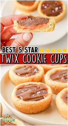 the best 5 star twix cookie cups recipe is so good and easy to make