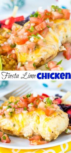 chicken enchilada with fresh lime salsa on the side