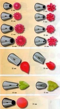 the instructions for how to make flower hair clippers with flowers and leaves on them