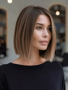 Straight Lob Balayage, Haircut Shoulder, Spring Haircut, Spring Haircuts, Funky Hair, Lob Haircut, Shoulder Length Hair Cuts, Colour Ideas, Short Hair Balayage