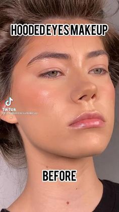 Natural Glam Makeup For Hooded Eyes, Makeup Styles Hooded Eyes, Natural Makeup Look For Hooded Eyes, Super Hooded Eyes Eyeliner, Simple Eyeshadow For Hazel Eyes, Hooded Eyes Simple Makeup, Eye Makeup Looks Hooded Eyes, Partially Hooded Almond Eye Makeup, Simple Glam Makeup Hooded Eyes