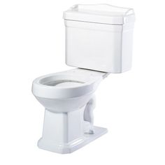 a white toilet with the lid up