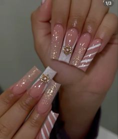 #winter #winterdecor #winternails #nails #nailart Long Square Acrylic Nails New Years, Long Xmas Nails, Nails Acrylic For New Years, Christmas Nail Sets Pink, Christmas Inspired Nails Acrylic, Red Christmas Nail Designs Acrylic, Nail Inspired Square, Winter Nail Sets Short, Christmas And New Year Nails Acrylic