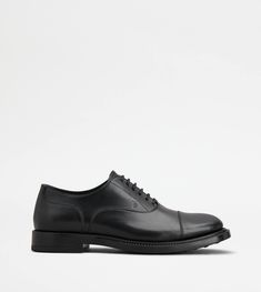 Lace-ups in elegant smooth leather with stamped monogram and a rubber outsole with embossed rubber pebbles. Man Black, Smooth Leather, Black Lace, Leather Shoes, Oxford Shoes, Leather Upper, Lace Up, Monogram, Lace