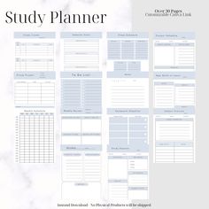 Studentenplaner druckbar, Studienplaner, Wochenplaner, bearbeitbare Canva Academic Planer Vorlage Study Sessions Planner, Study Planner Printable Free, Study Schedule, Weekly Planner Template, School Planner, Academic Planner