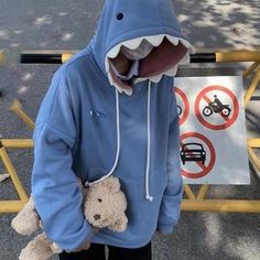 Harajuku Jacket, Kawaii Hoodies, Funny Shark, Kawaii Sweatshirt, Shark Hoodie, Cute Shark, Oversize Casual, Sweatshirt Women, Long Sleeves Coats