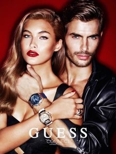 a man and woman are posing together for guess's fall / winter 2011 campaign