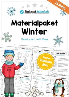 a book cover with an image of a boy in winter clothes next to penguins and snowflakes