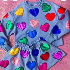 Kids Size Xl But Fits Adult Xs Worn Once Heart Kids, Queen Of Sparkles, Blue Foil, Heart For Kids, Kids Sweatshirt, Dusty Blue, Kids Shirts, Foil, Kids Shop