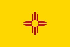 the flag of new mexico is shown in red and yellow