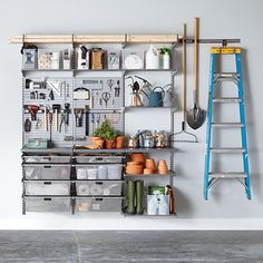 the instagram page shows an image of shelves with pots and other items on them