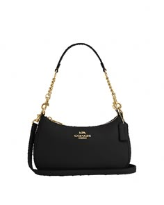 COACH® | Teri Shoulder Bag Coach Black Shoulder Bag, Coach Bag Black, Coach Black Bag, Coach Purse Outfit, Cute Shoulder Bags, Couch Bag, Coach Teri Shoulder Bag