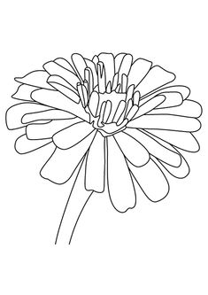 a black and white drawing of a flower