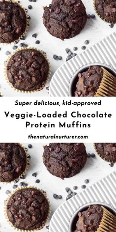 Chocolate Breakfast Muffins, Healthy Muffins For Kids, Healthy Chocolate Chip Muffins, Gift Ideas For Students, Veggie Protein, Chocolate Protein Muffins, Toddler Muffins, Protein Muffin Recipes