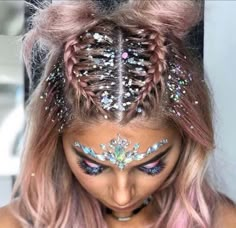 Festival Hair Braids, Festival Braid, Music Festival Hair, Coachella Hair, Halloweenský Makeup, Festival Braids