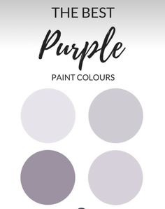 the best purple paint colors for walls and floors with text overlay that reads,'the best purple paint colours '