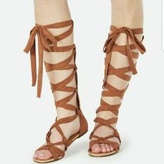 Cognac Gladiator Sandals Just Fab Shoes, Justfab Shoes, Gladiator Sandals, Women's Shoes Sandals, Cognac, Shoes Sandals, Character Design, Size 7, Women Shoes