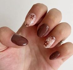 Ongles Beiges, Simple Fall Nails, Cute Simple Nails, Casual Nails