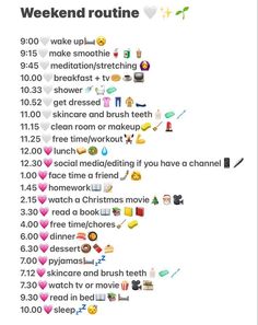 Morning Routine Chart, Weekend Routine, Morning Routine Productive, Morning Routine School, Daily Routine Planner, Morning Routine Checklist, Sunday Routine